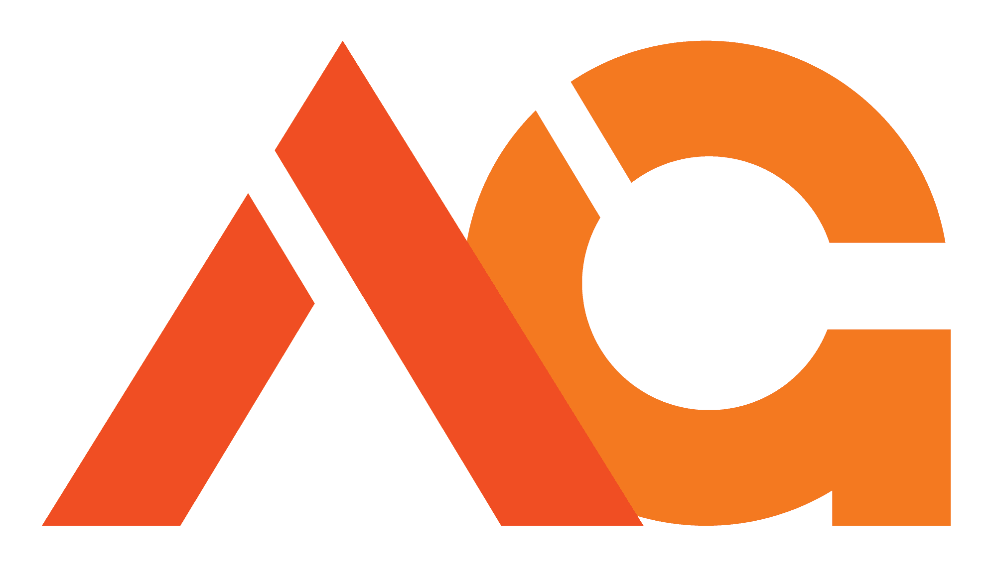 Orange AGBadminton monogram on a white background
